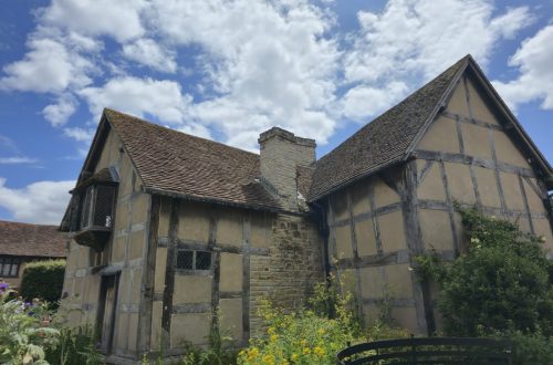 Shakespeare's Birthplace on a sunny day in Stratford-upon-Avon